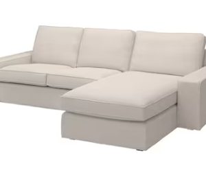Fabric sofa with chaise, Tresund light beige