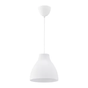 Modern White Plastic Dome Pedant Light