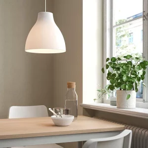 White Plastic pendant dome light 